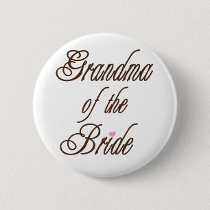 Grandma of Bride Classy Browns 2 Inch Round Button