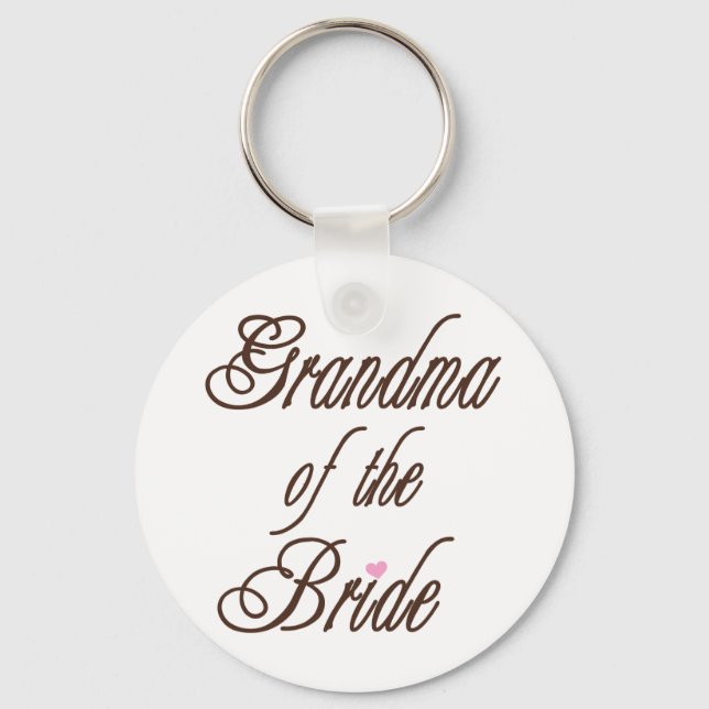 Grandma of Bride Classy Browns Keychain (Front)