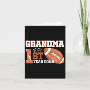 Grandma Of The 1 Year Old Birthday Football 1st Ye Card