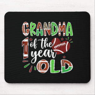 Grandma Of The 1 Year Old Football 1st Birthday Bo Mouse Pad