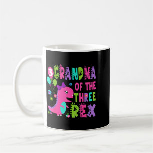 Grandma Of The 3rd Birthday T-Rex Dinosaur T-Rex Coffee Mug