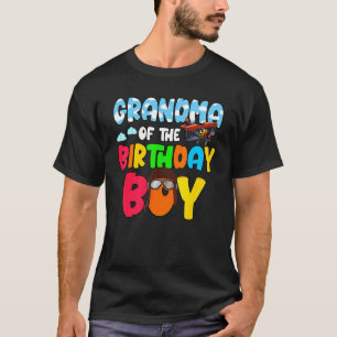 Grandma Of The Birthday Boy  Airplane Helicopter T-Shirt