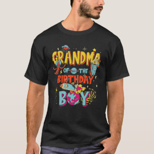 Grandma of the Birthday Boy Astronaut Boy Space Bd T-Shirt