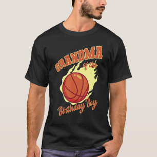 Grandma Of The Birthday Boy Basketball Family Bday T-Shirt
