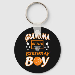 Grandma of The Birthday boy Basketball Lover Match Keychain