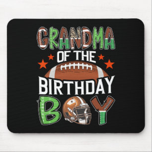Grandma Of The Birthday Boy Game Day Football Mouse Pad