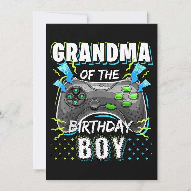 Grandma of the Birthday Boy Matching Video Game (Front)