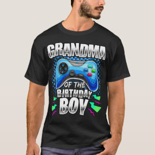 Grandma of the Birthday Boy Matching Video Game Bi T-Shirt