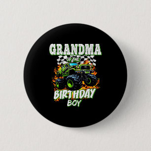 Grandma Of The Birthday Boy Monster Truck Birthday 2 Inch Round Button