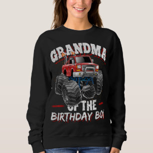 Grandma of the Birthday Boy Monster Truck Birthday Sweatshirt