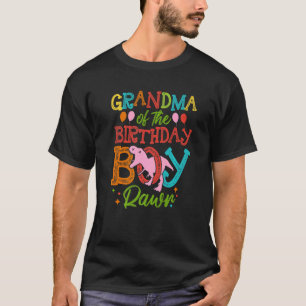 Grandma Of The Birthday Boy Rawr Rex Dinosaurs  Wo T-Shirt