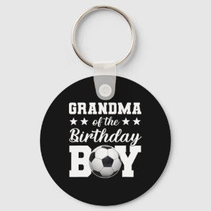 Grandma Of The Birthday Boy Soccer Birthday Family Keychain