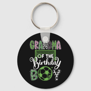 Grandma Of The Birthday Boy Soccer Player Birthday Keychain