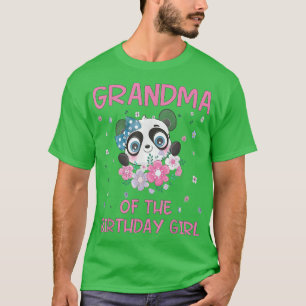 Grandma Of The Birthday Girl Panda Bear Party Fami T-Shirt