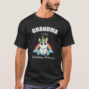 Grandma Of The Birthday Princess Unicorn Cute T-Shirt