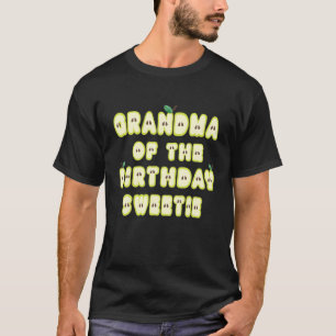 Grandma Of The Birthday Sweetie Princess Girl Appl T-Shirt