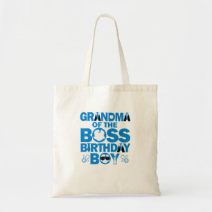 Grandma Of The Boss Birthday Boy Baby Family Party Tote Bag
