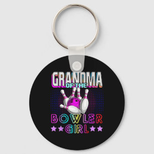 Grandma Of The Bowler Girl Matching Family Bowling Keychain