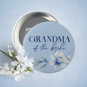 Grandma of the Bride Blue Bridal Shower Button