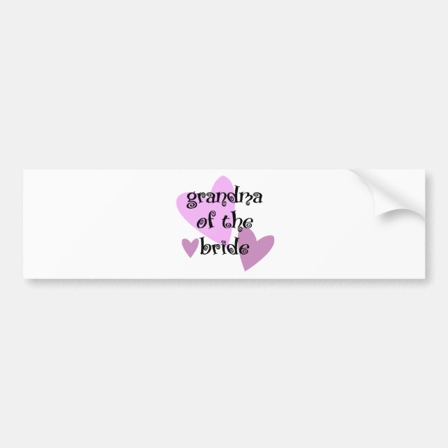 Grandma of the Bride Bumper Sticker (Front)