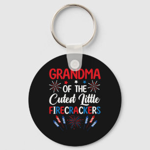 Grandma Of The Cutest Little Firecracker 4th Of Ju Keychain