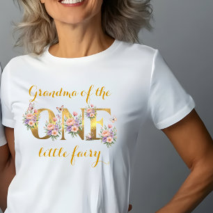 Grandma of the fairy garden 1st birthday party T-Shirt