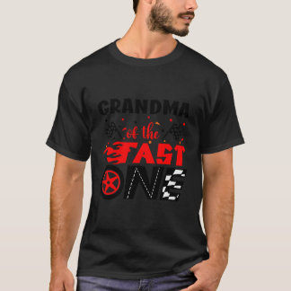 Grandma Of The Fast One 1St Birthday Racing Car Ma T-Shirt