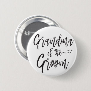 Grandma of the Groom   Script Style Custom Wedding 2 Inch Round Button