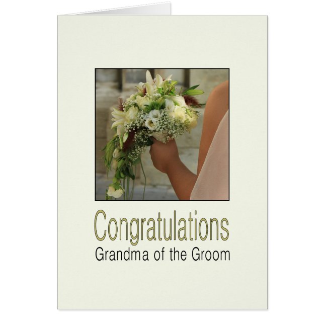 Grandma of the groom wedding congratulations (Front)