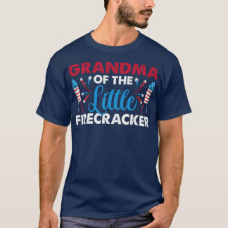 Grandma Of The Little Firecracker 4th of July Birt T-Shirt