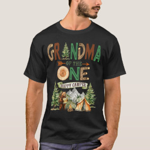 Grandma of the one happy camper 1st birthday T-Shirt
