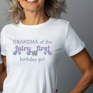 Grandma of the Purple  Fairy First Berry Birthday T-Shirt