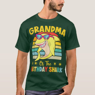 Grandma Of The Shark Birthday Family Birthday Gran T-Shirt