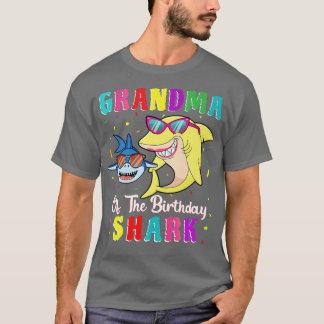 Grandma Of The Shark Birthday Family Birthday Gran T-Shirt