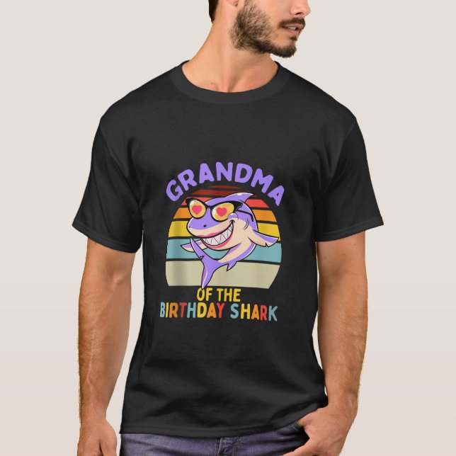 Grandma of the Shark Birthday Matching Family Tank (Front)