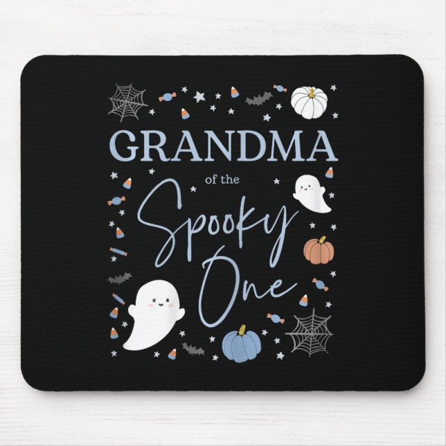 Grandma Of The Spooky One First Birthday Boy 1st H Mouse Pad (Front)