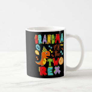 Grandma of The Two Rex 2nd Birthday Boy Dinosaur Coffee Mug