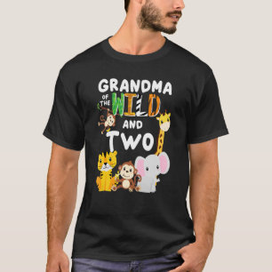 Grandma Of The Wild And Two Zoo Birthday Safari T-Shirt