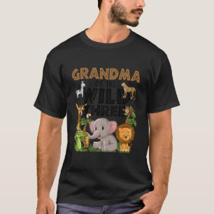 Grandma Of The Wild Three Birthday 3Rd Safari Jung T-Shirt