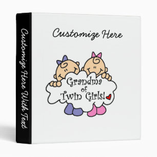 Grandma of Twin Girls Gifts Binder