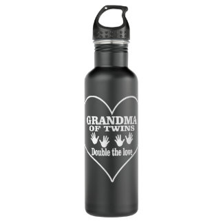 Grandma Of Twins Double The Love Great Gifts Women 710 Ml Water Bottle