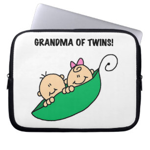 Grandma of Twins Gifts Laptop Sleeve