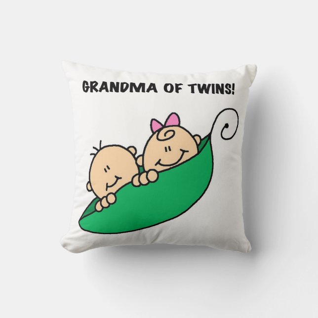 Grandma of Twins Gifts Throw Pillow (Front)