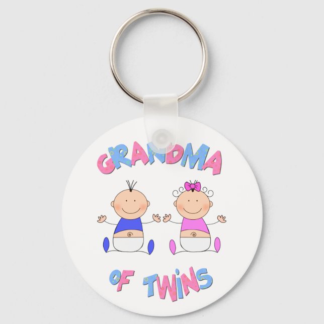 Grandma of Twins Keychain (Front)