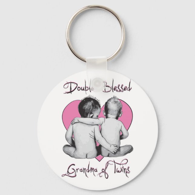 GRANDMA OF TWINS KEYCHAIN (Front)