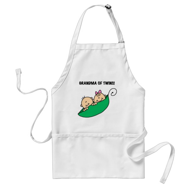 Grandma of Twins Peas in a Pod Tshirts and Gifts Standard Apron (Front)