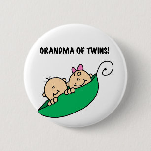 Grandma of Twins Tshirts and Gifts 2 Inch Round Button