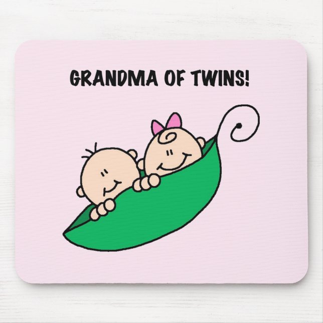 Grandma of Twins Tshirts and Gifts Mouse Pad (Front)