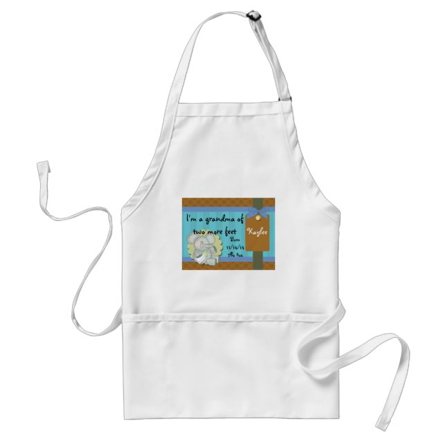 Grandma of Two More Feet Apron (Front)