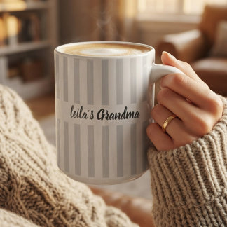 Grandma or Grandpa | Modern Script Mom Aunt Custom Coffee Mug